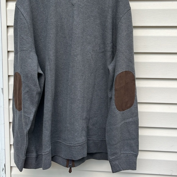 JOS A BANK RESERVE MENS GRAY BROWN ELBOW PADS ZIPPER JACKET-2X - Picture 10 of 12